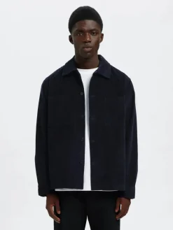 Selected miesten paitatakki, SLHREGTATE CORD OVERSHIRT Sky Captain