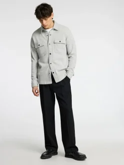 Selected Miesten Paitatakki Jackie Sweat Jacket Vaaleanharmaa