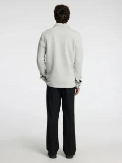 Selected Miesten Paitatakki Jackie Sweat Jacket Vaaleanharmaa