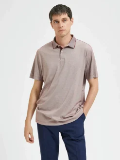 Selected Miesten Pikeepaita LEROY COOLMAX NOS VIILENTÄVÄ PIKEE Punainen