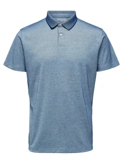 Selected Miesten Pikeepaita LEROY COOLMAX NOS VIILENTÄVÄ PIKEE Sininen