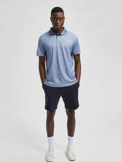 Selected Miesten Pikeepaita LEROY COOLMAX NOS VIILENTÄVÄ PIKEE Sininen