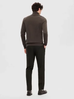 Selected, Miesten Pooloneule, Berg Roll Neck Tummanruskea