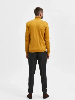 Selected, Miesten Pooloneule, Berg Roll Neck Keltainen
