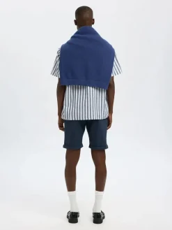 Selected Miesten Shortsit, SLIM LUTON FLEX SHORTS Dark Sapphire W. Bering S