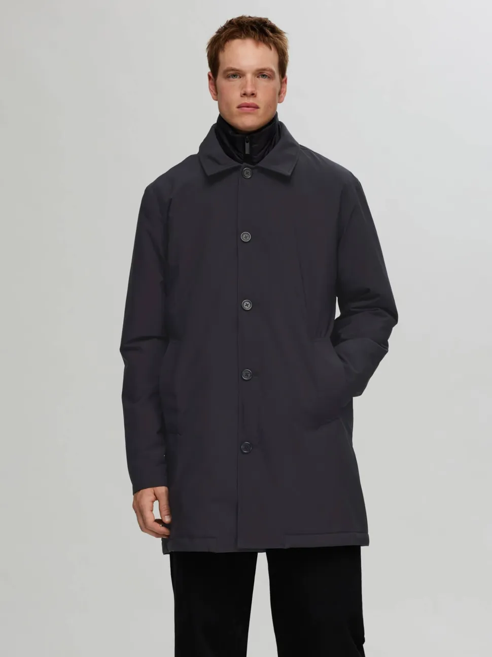 Selected miesten takki, NEW ALVIN MAC COAT Musta
