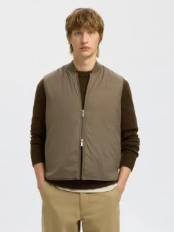 Selected miesten toppaliivi, THOMAS GILET Harmaanruskea