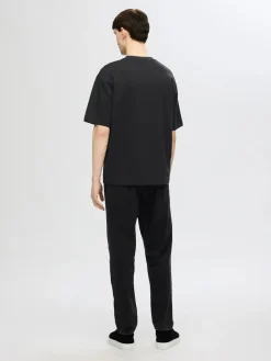 Selected miesten t-paita, LOOSE OSCAR SS O-NECK Black