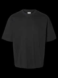 Selected miesten t-paita, LOOSE OSCAR SS O-NECK Black