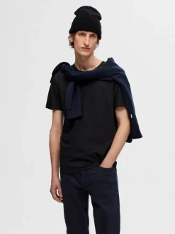 Selected miesten t-paita, ROLAND SS O-NECK Black