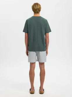 Selected miesten t-paita SLHATLAS SS O-Neck Tee, Balsam Green