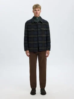 Selected miesten vakosamettihousut K STRAIGHT MILES CORD PANT NOS, ruskea