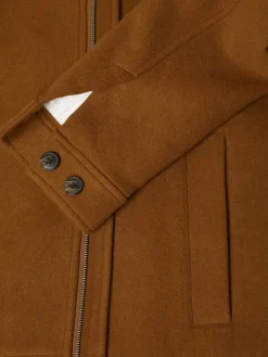 Selected Miesten Villakangastakki, FILIP WOOL JACKET Kameli