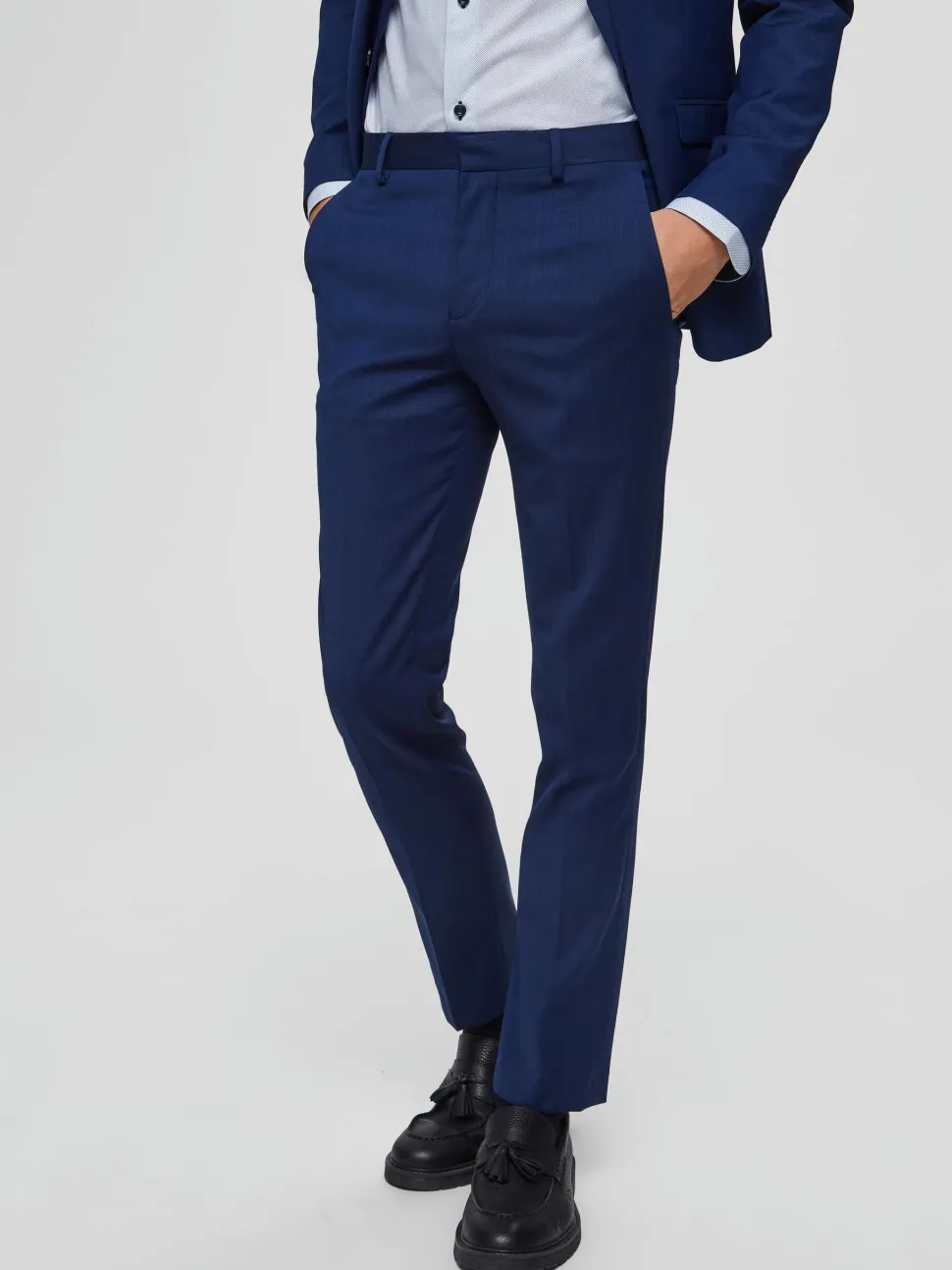 Selected puvunhousut, BILL BLUE SUIT TROUSER Indigo