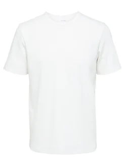 Selected t-paita, JOSEPH PIQUE SS O-NECK Valkoinen