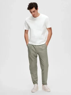 Selected t-paita, JOSEPH PIQUE SS O-NECK Valkoinen