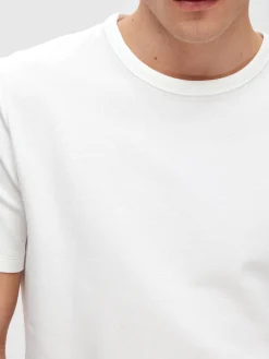 Selected t-paita, JOSEPH PIQUE SS O-NECK Valkoinen