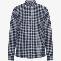 Signal miesten kauluspaita Sunesi Small Check, sininen ruutu