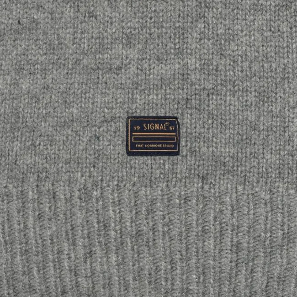 Signal miesten neulepusero KosmusSI wool crewneck, vaaleanharmaa
