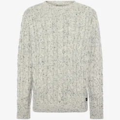 Signal miesten neulepusero KonstantinSi Cable Knit, luonnonvalkoinen