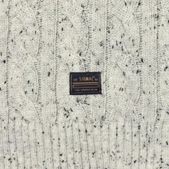 Signal miesten neulepusero KonstantinSi Cable Knit, luonnonvalkoinen