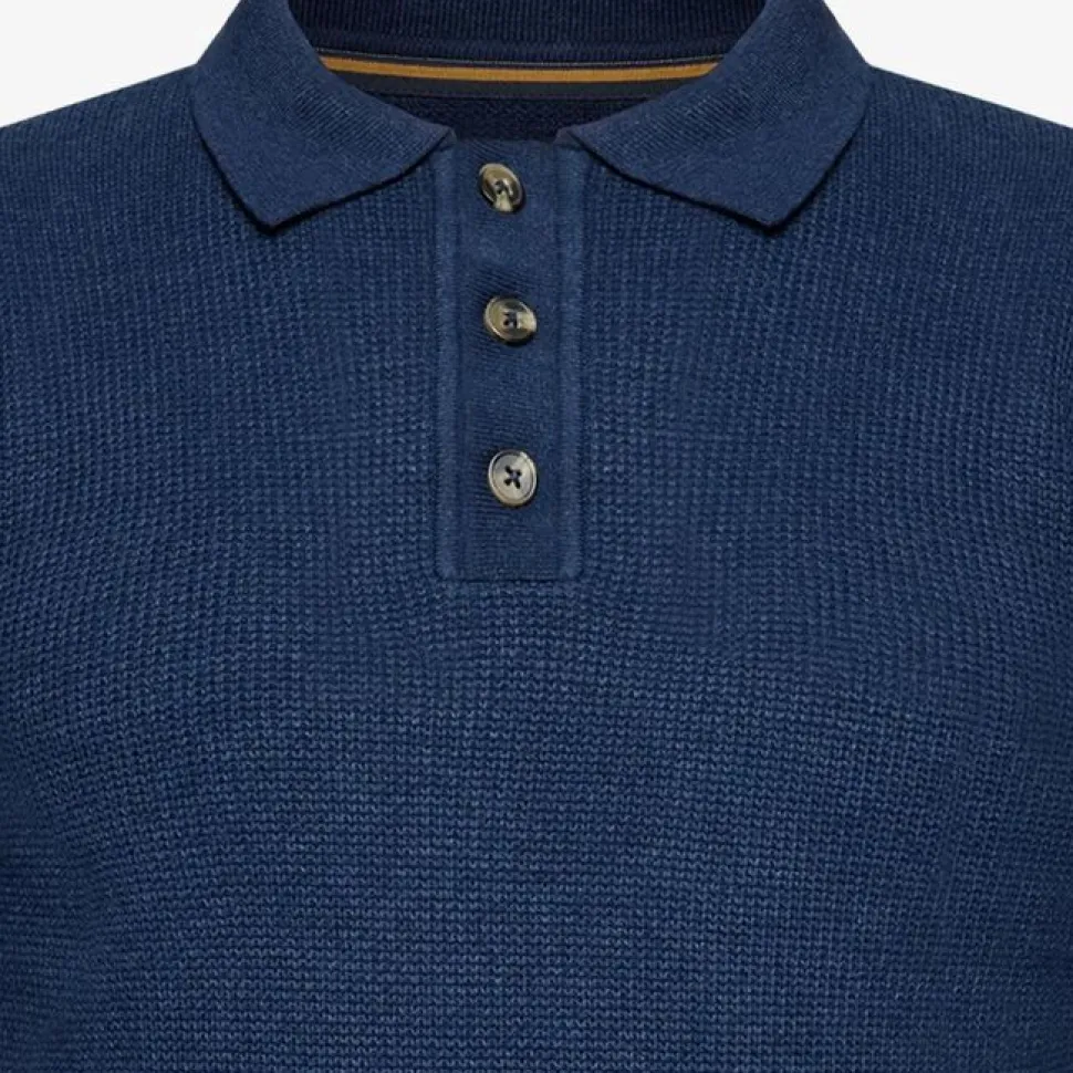 Signal miesten neulepusero Klassi Structure Polo, tummansininen