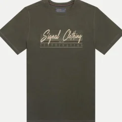 Signal Miesten T-Paita, K LIMASI FRONT PRINT TEE Armeijanvihreä