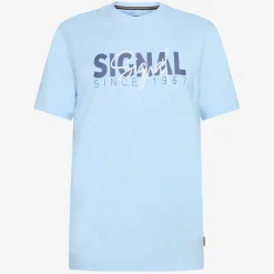 Signal miesten t-paita, OWEN PRINT TEE Vaaleansininen