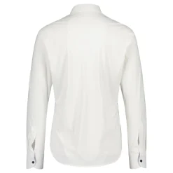 Sinnuu Miesten Kauluspaita, Contrast, Technical Performance Shirt LS, Valkoinen