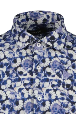 Sinnuu Miesten Kauluspaita, Performance Shirt SS California Sininen Kuosi