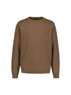 Sinnuu Miesten Neule CREW FINE MERINO WOOL MADE IN ITALY Beige