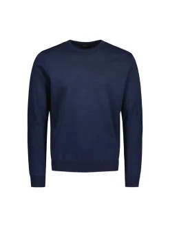 Sinnuu Miesten Neule MERINO CREW, MADE IN ITALY Indigo