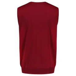 Sinnuu Miesten Neuleliivi Merino Vest V-Neck Viininpunainen