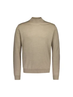 Sinnuu Miesten Neulepaita Turtle Neck Merino Beige