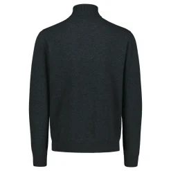 Sinnuu Miesten Neulepoolo ROLLNECK FINE MERINO WOOL MADE IN ITALY tummanharmaa