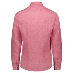 Sinnuu Miesten Pellavapaita Sinnuu 100% Linen Shirt Fuksianpunainen