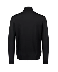 Sinnuu miesten pooloneule Rollneck Merino Wool Made in Italy, musta