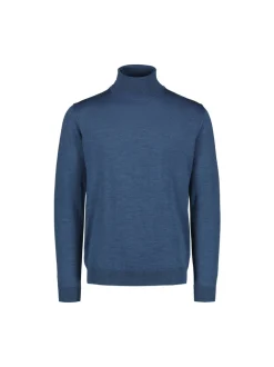 Sinnuu Miesten Pooloneule Merino Roll Neck Sininen