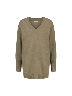 Sinnuu Naisten Neule, SINNUU KAY VILLANEULE MADE IN FINLAND Ruskeanharmaa