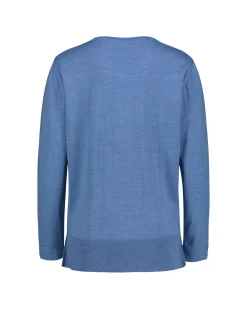 Sinnuu naisten neulepusero Laura merinoneule, vaaleansininen