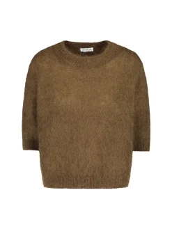 Sinnuu naisten neulepusero Bloom Mohairneule SS, tummanruskea