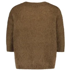 Sinnuu naisten neulepusero Bloom Mohairneule SS, tummanruskea