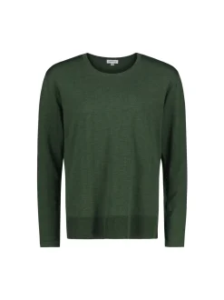 Sinnuu naisten neulepusero Laura merinoneule, tummanvihreä