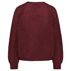 Sinnuu naisten neuletakki Sinnuu Candy Mohair Neuletakki, viininpunainen