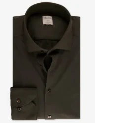 Stenströms miesten kauluspaita, SLIM LINE FOUR WAY STRECH Armeijanvihreä