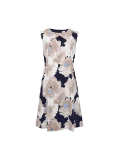 S.T.I naisten mekko, CAMBRIA DRESS 100CM Beige Kuosi