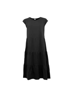 S.T.I naisten mekko, JOY TRICOT DRESS 118CM Musta