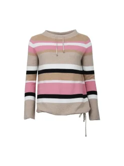 S.T.I naisten neule, MELINA STRIPE Vaaleanpunainen Rait