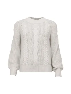 S.T.I naisten neulepusero, BETTE KNIT 60CM Luonnonvalkoinen