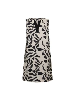 S.T.I naisten pellavamekko, CARA DRESS 94CM Beige Kuosi